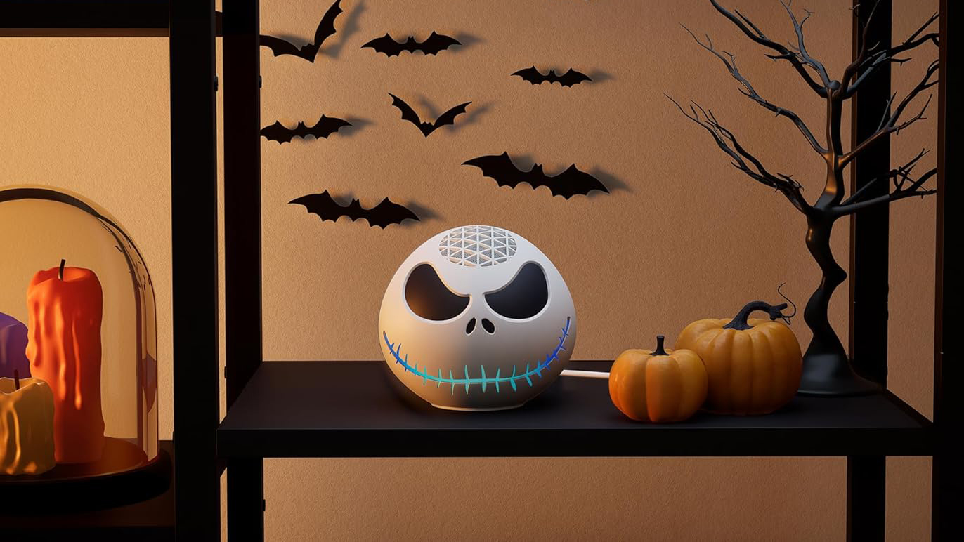 Save 30% on the coolest Echo Dot bundle, which comes with a Jack Skellington Shell