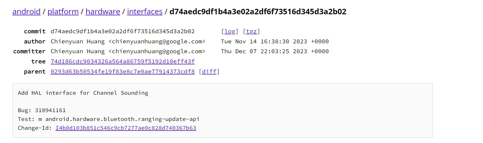 Bluetooth Channel Sounding HAL APIs