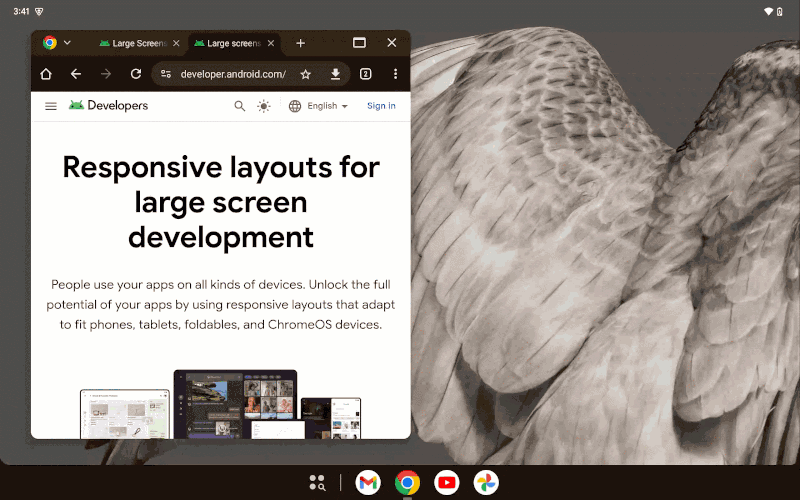 Desktop windowing on the Pixel Tablet with Android 15 QPR 1 Beta 2 demo2