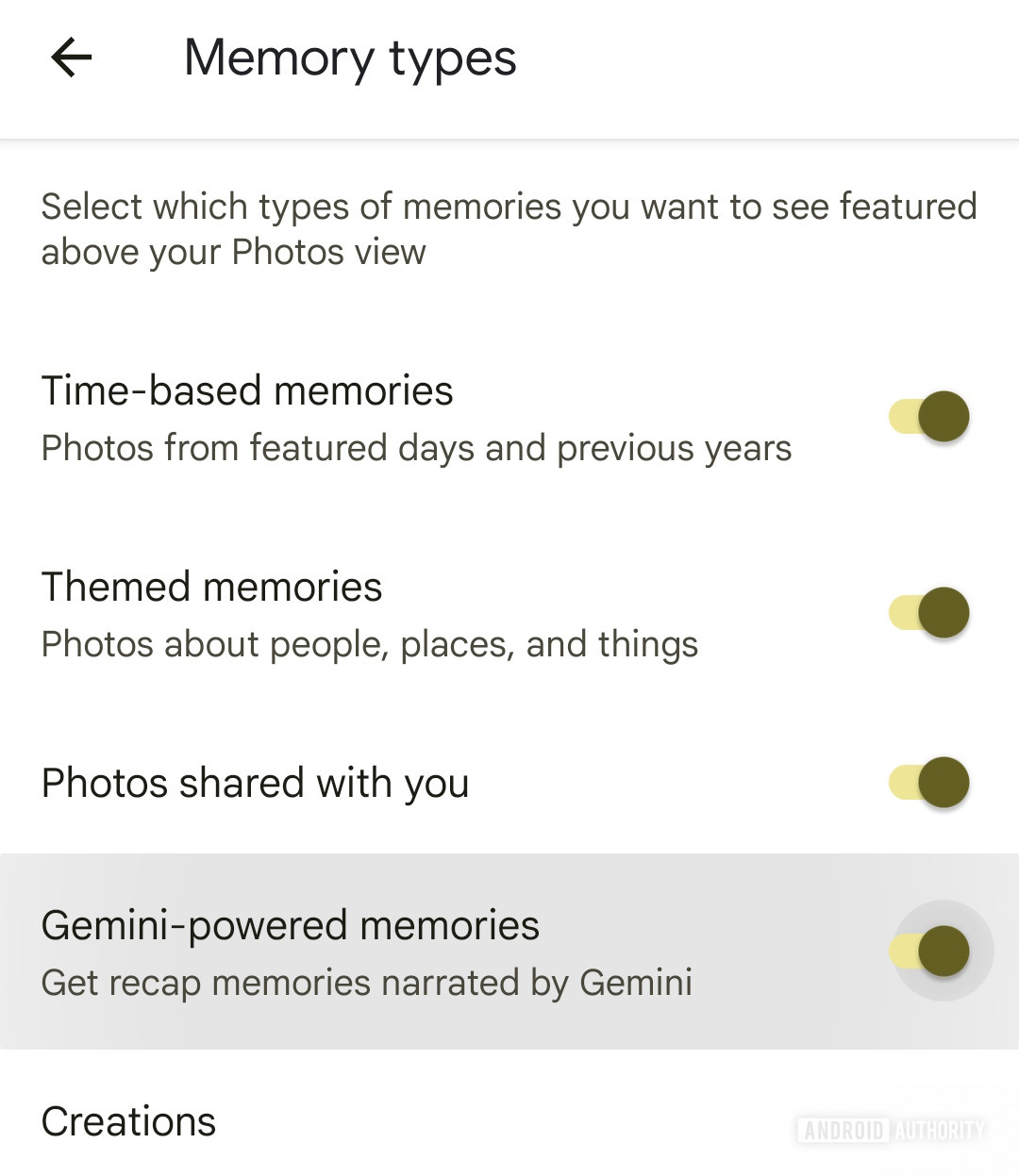 Google Photos Gemini AI memories