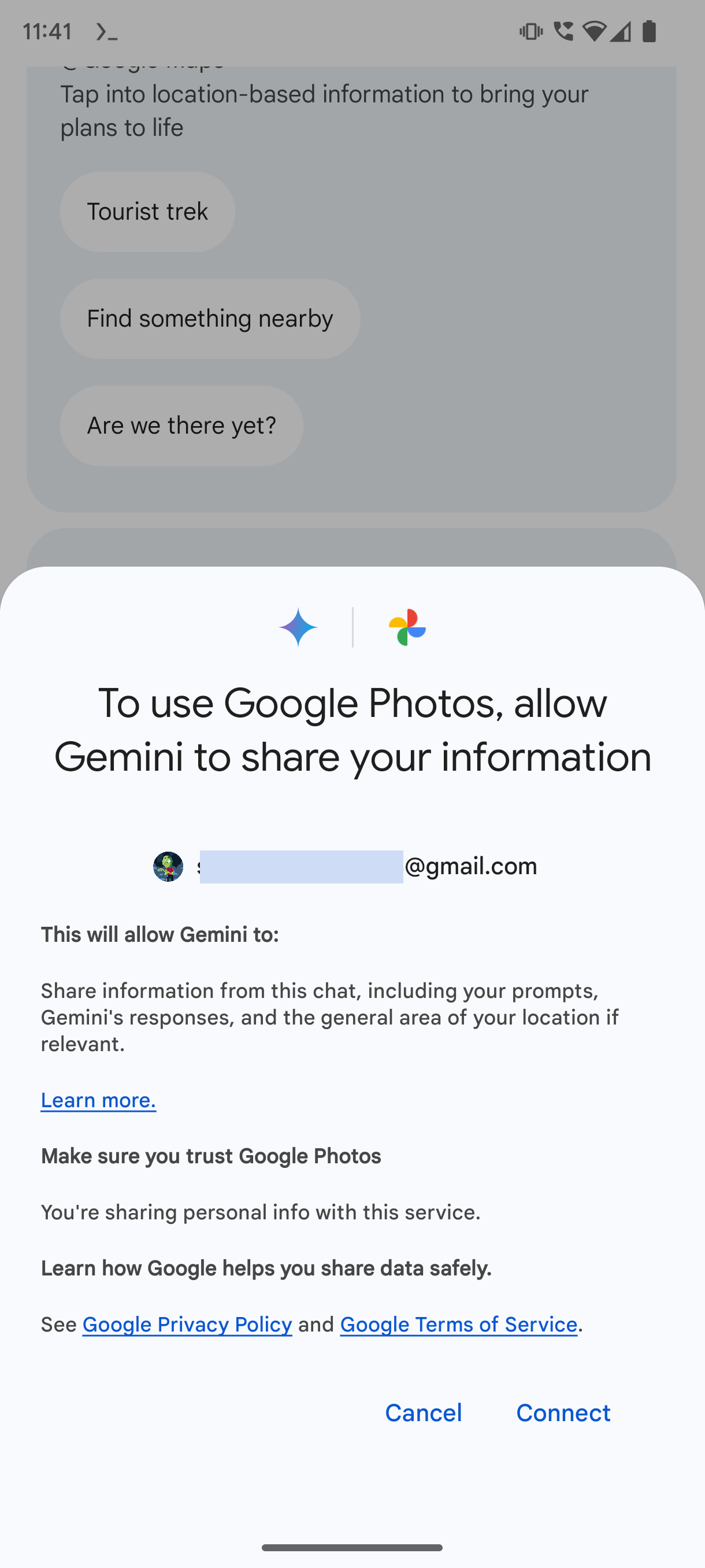 Google Photos extension in Gemini screenshot3