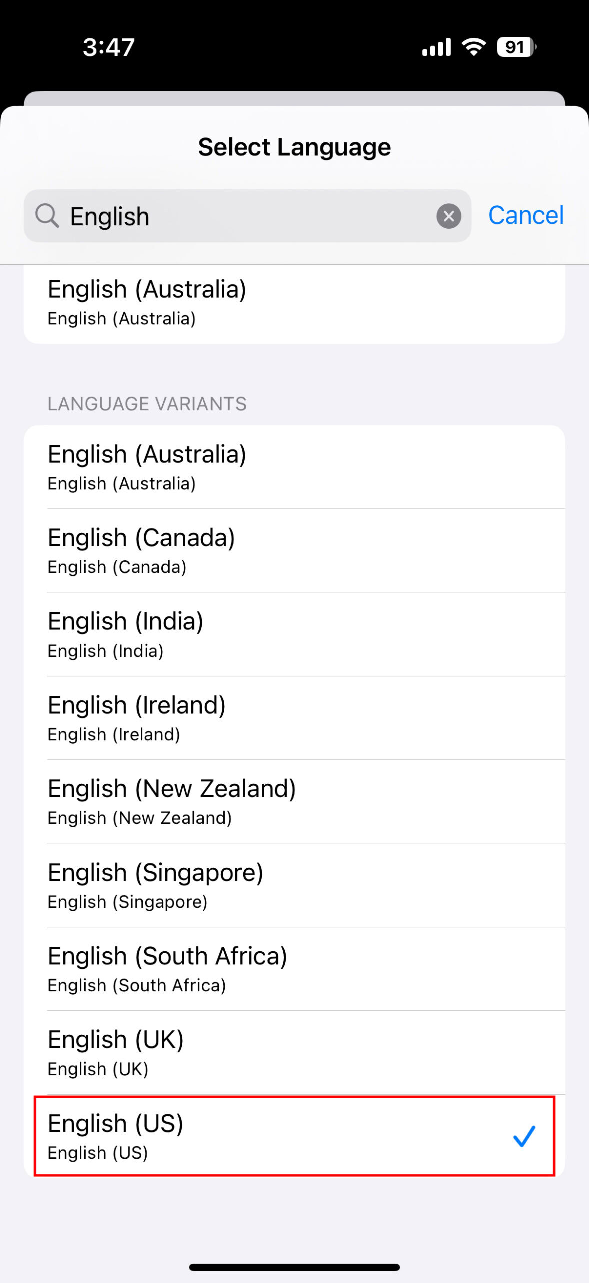 How to change device language to English (US) on iPhone (4)