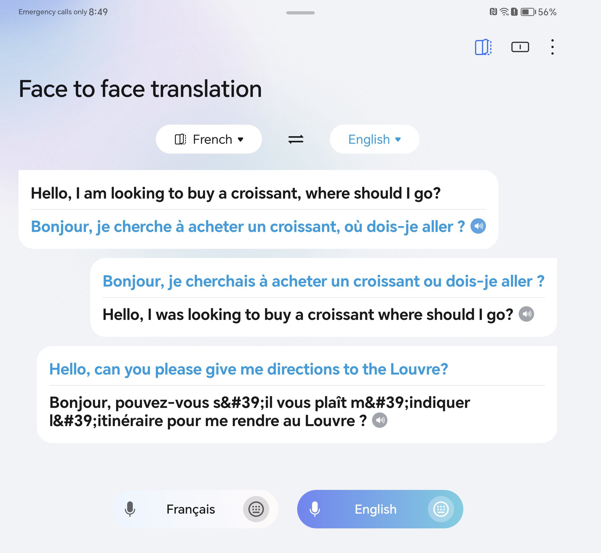 Magic OS 8 Face to face translation fail