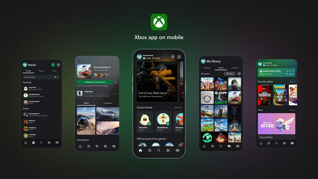 New Xbox App on Mobile with Game Pass Features