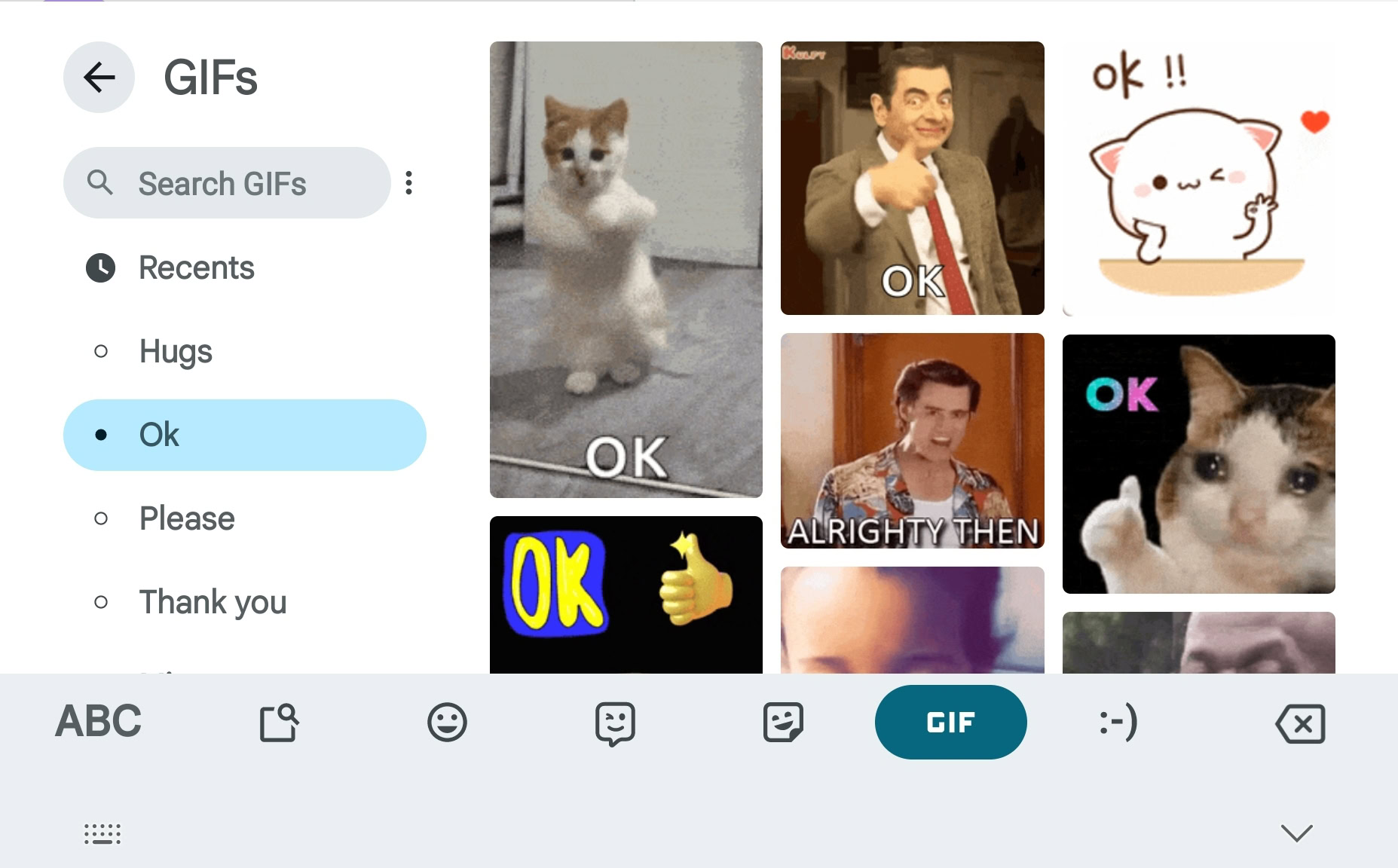 New Gboard GIF picker UI for foldable