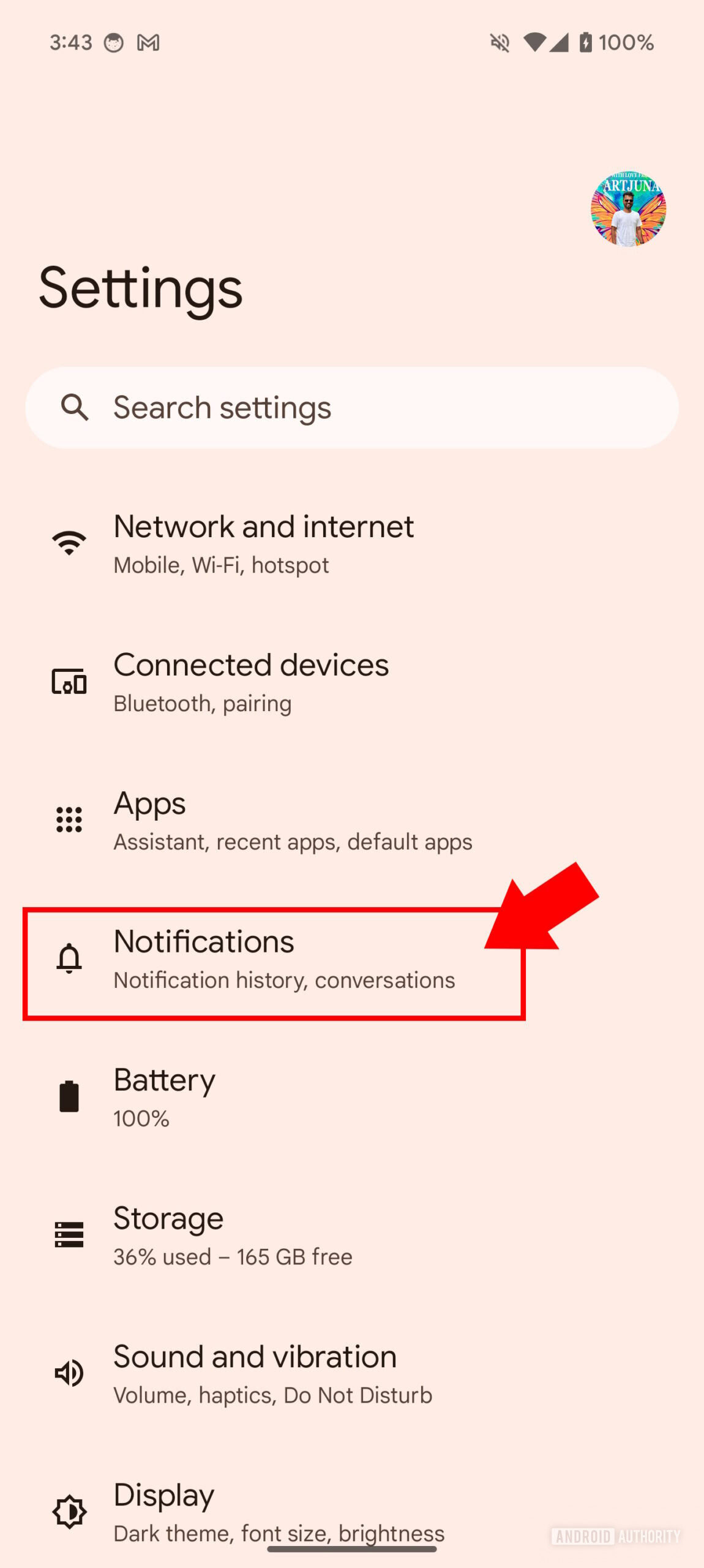 Notification History on Pixel UI 1