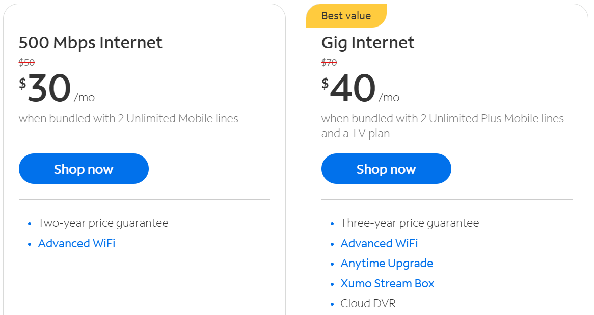 Spectrum Mobile Internet bundle