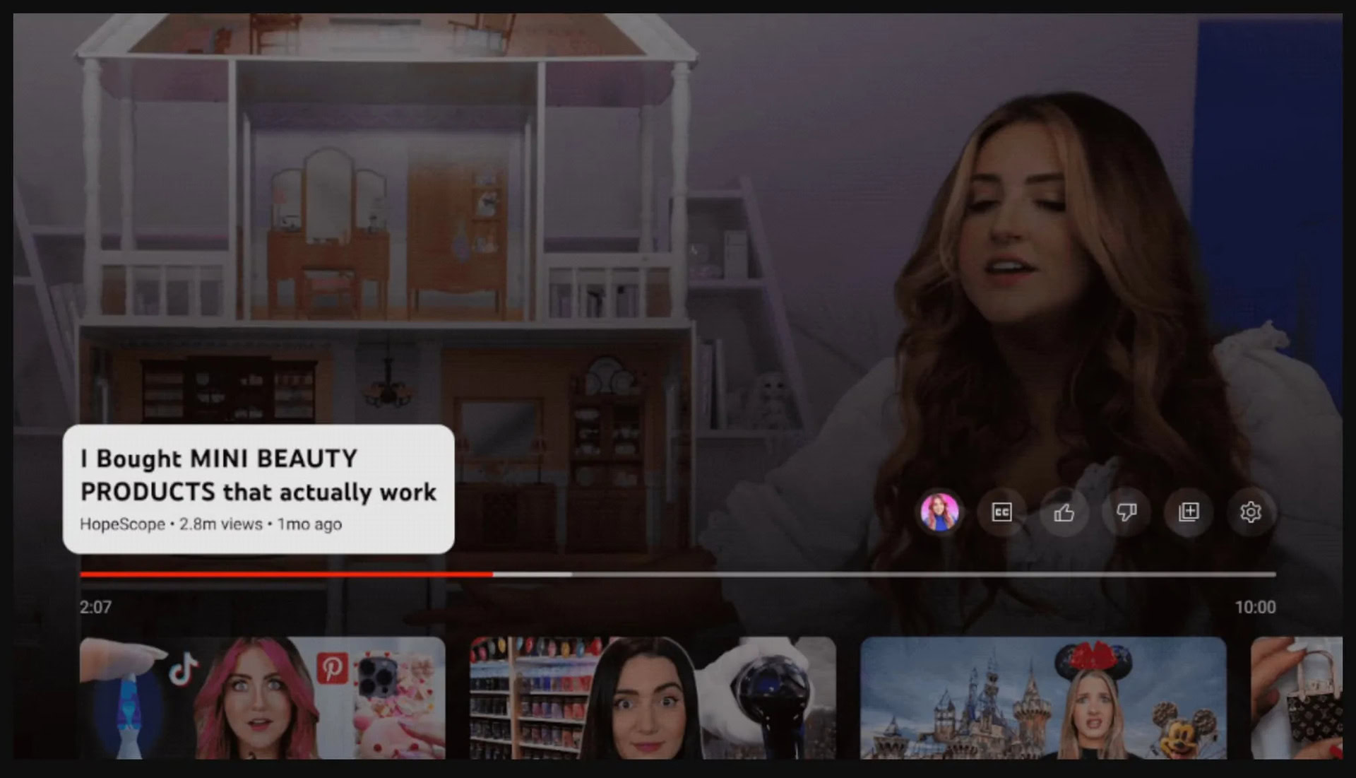 YouTube player redesign