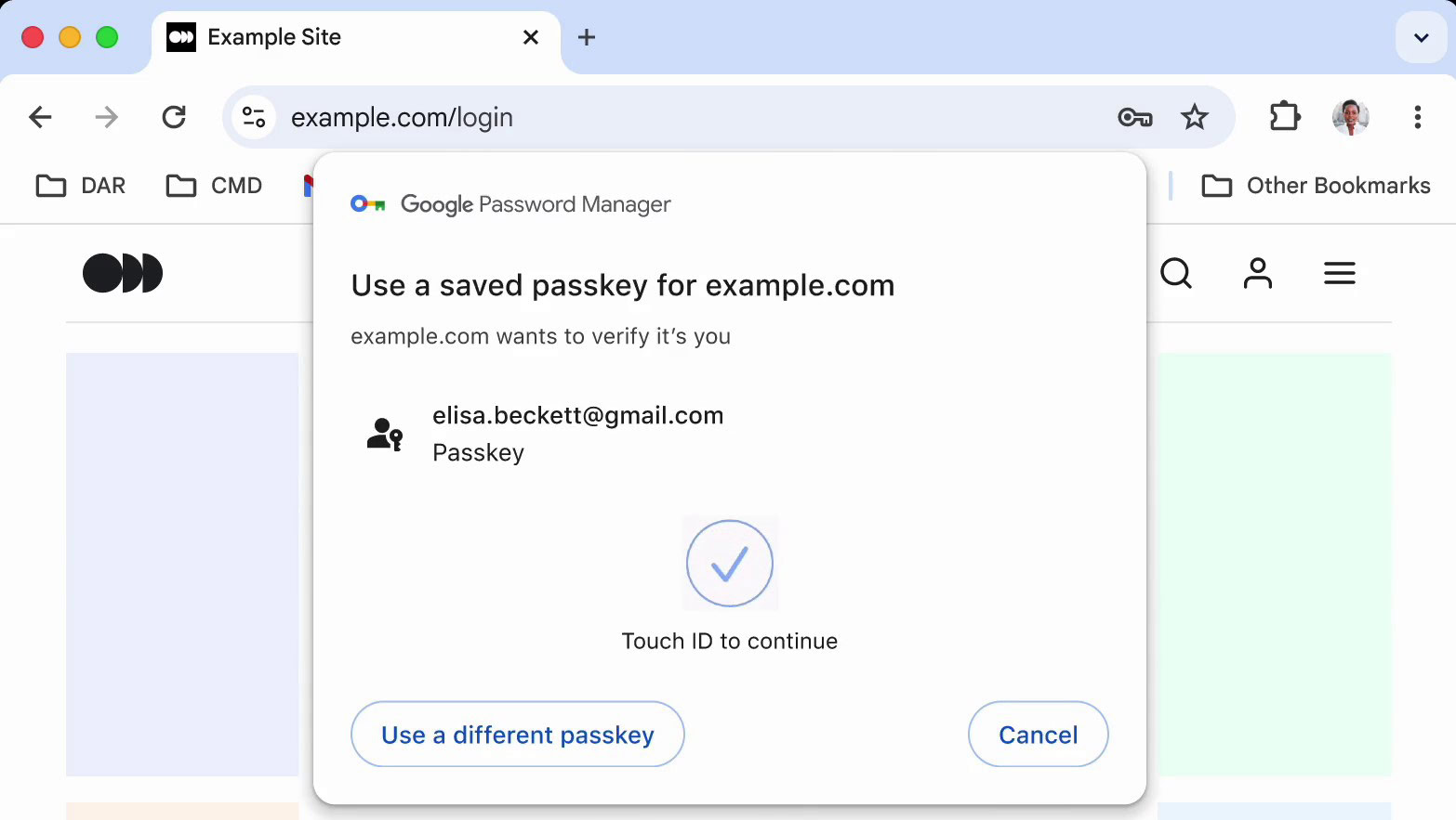 chrome passkey a