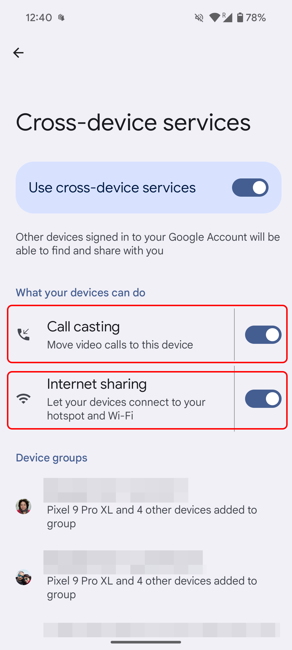 google pixel cross device sync settings 6