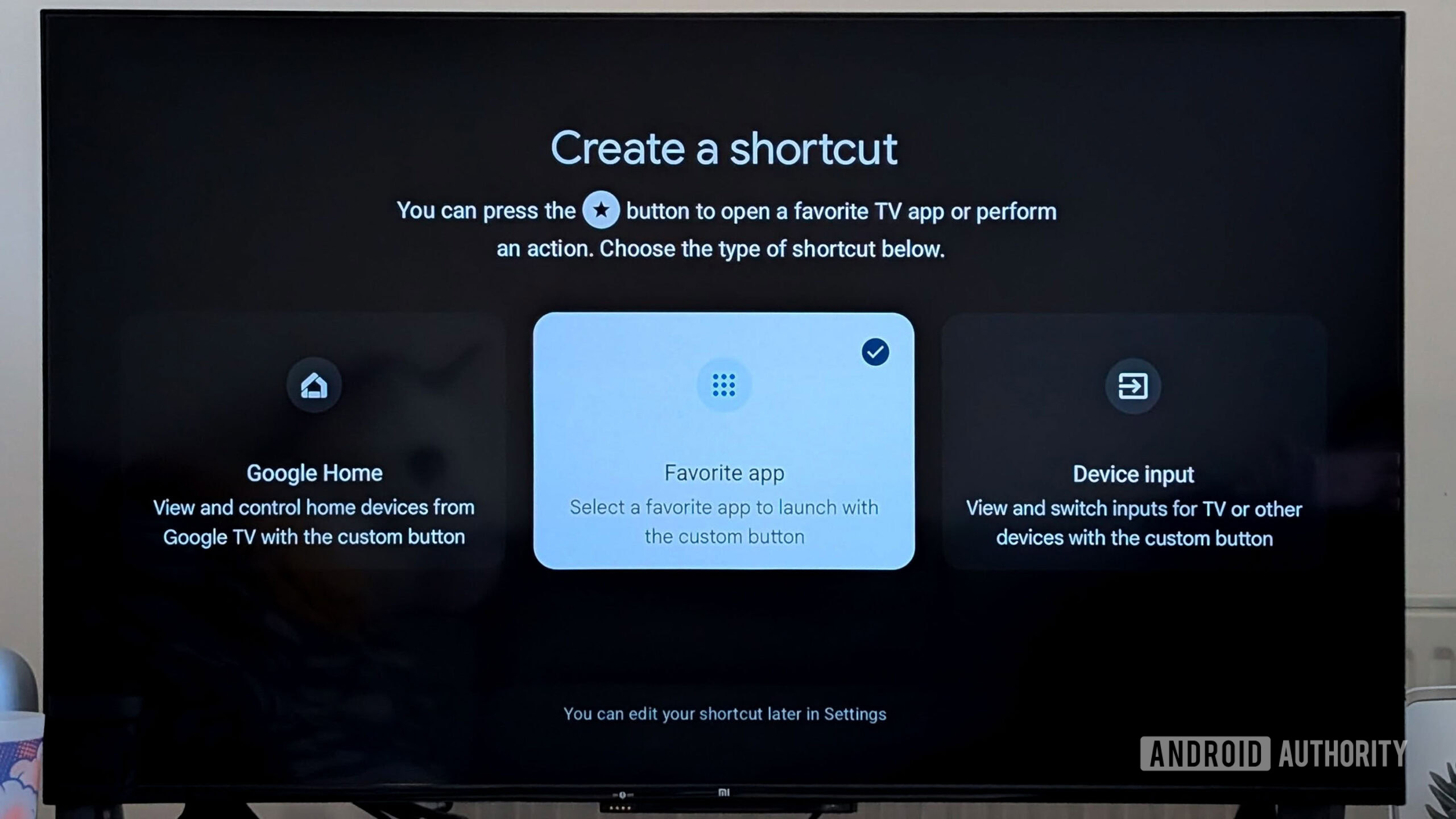 google tv streamer star button shortcut options