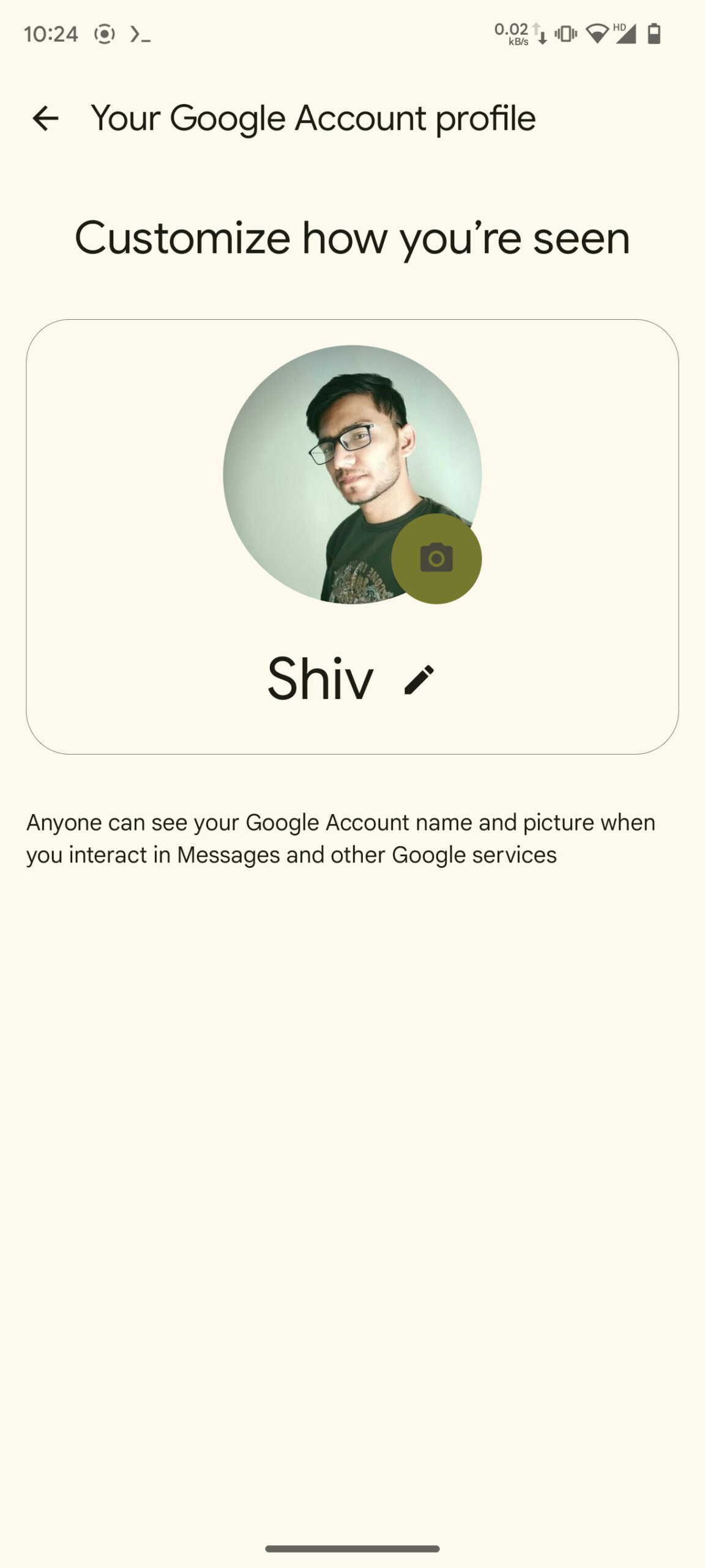 messages profile as 2