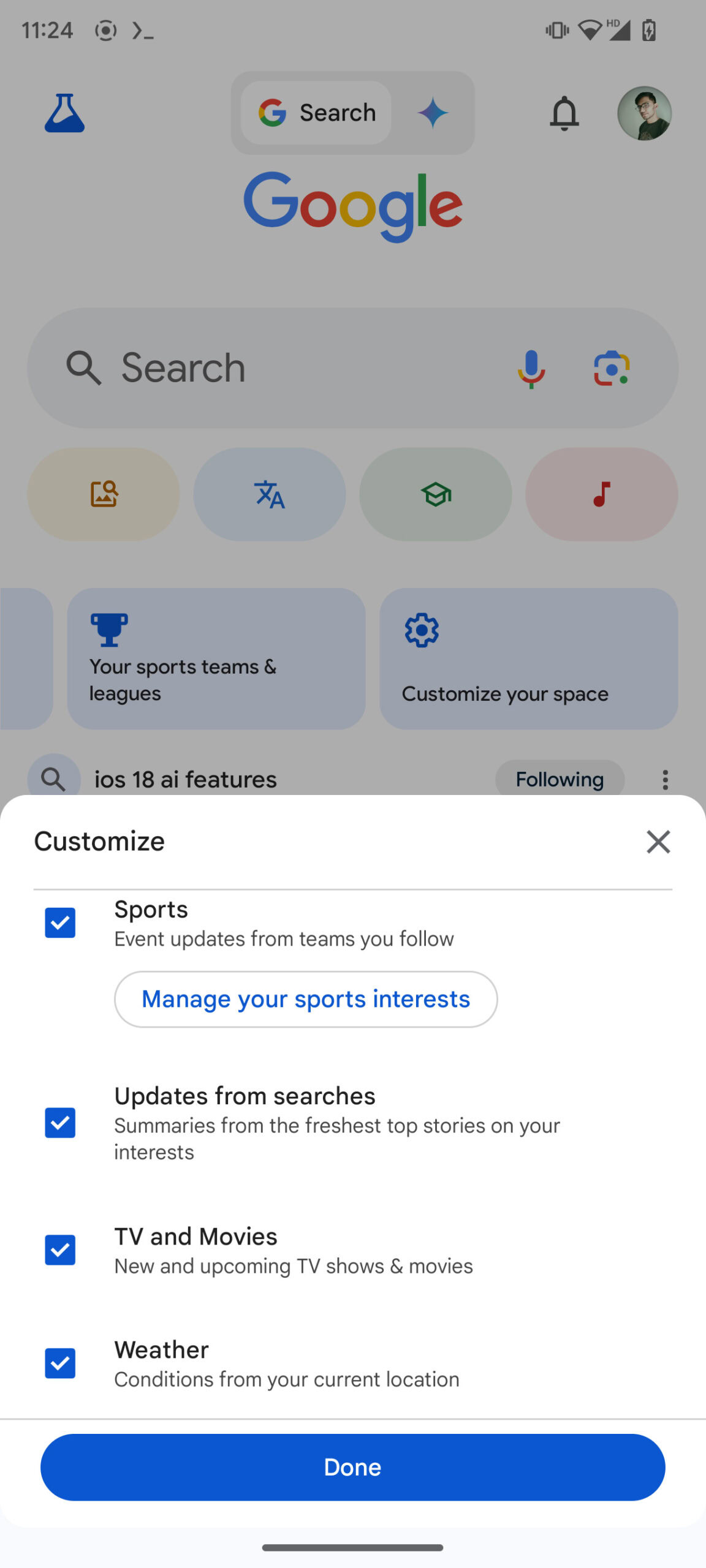 Google app working to give you control over how searches influence your feed (APK teardown)