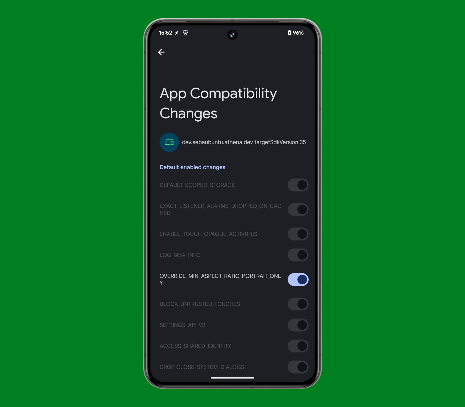 App compatibility changes