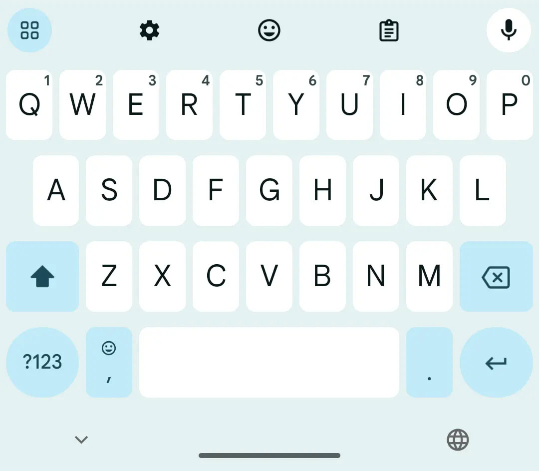 Gboard Dynamic Color light theme new