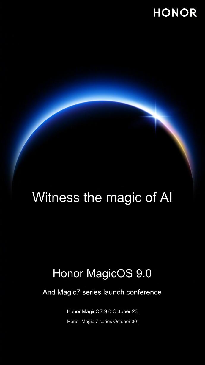 George Zhao Honor Magic 7 launch date translated