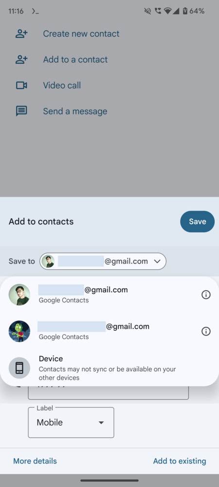 Google Contacts could make adding contacts to other accounts a hassle (APK teardown)