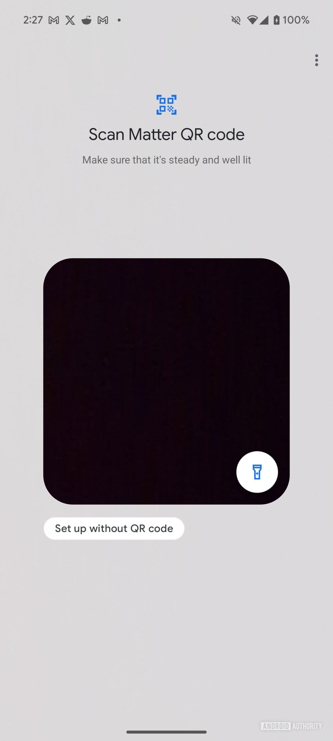 Google Home QR Scanner for setting up Matter devices Current UI