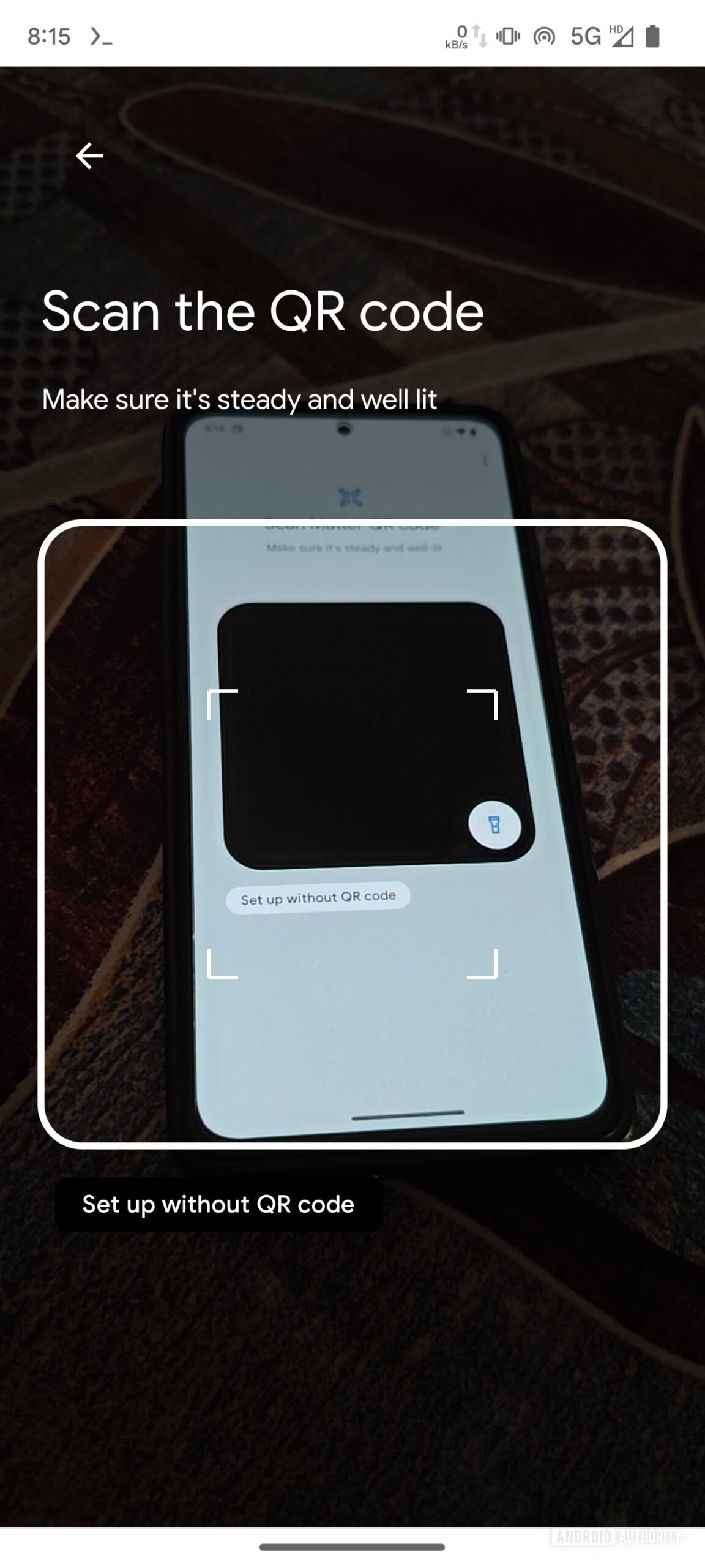 Google Home QR Scanner for setting up Matter devices New UI