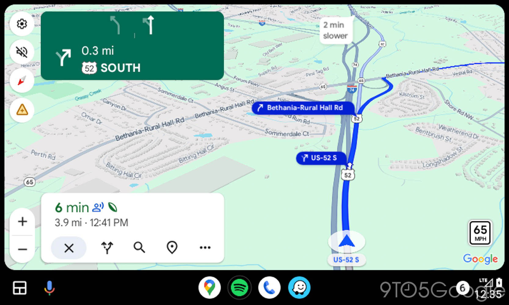 Google Maps on Android Auto With incident reporting button