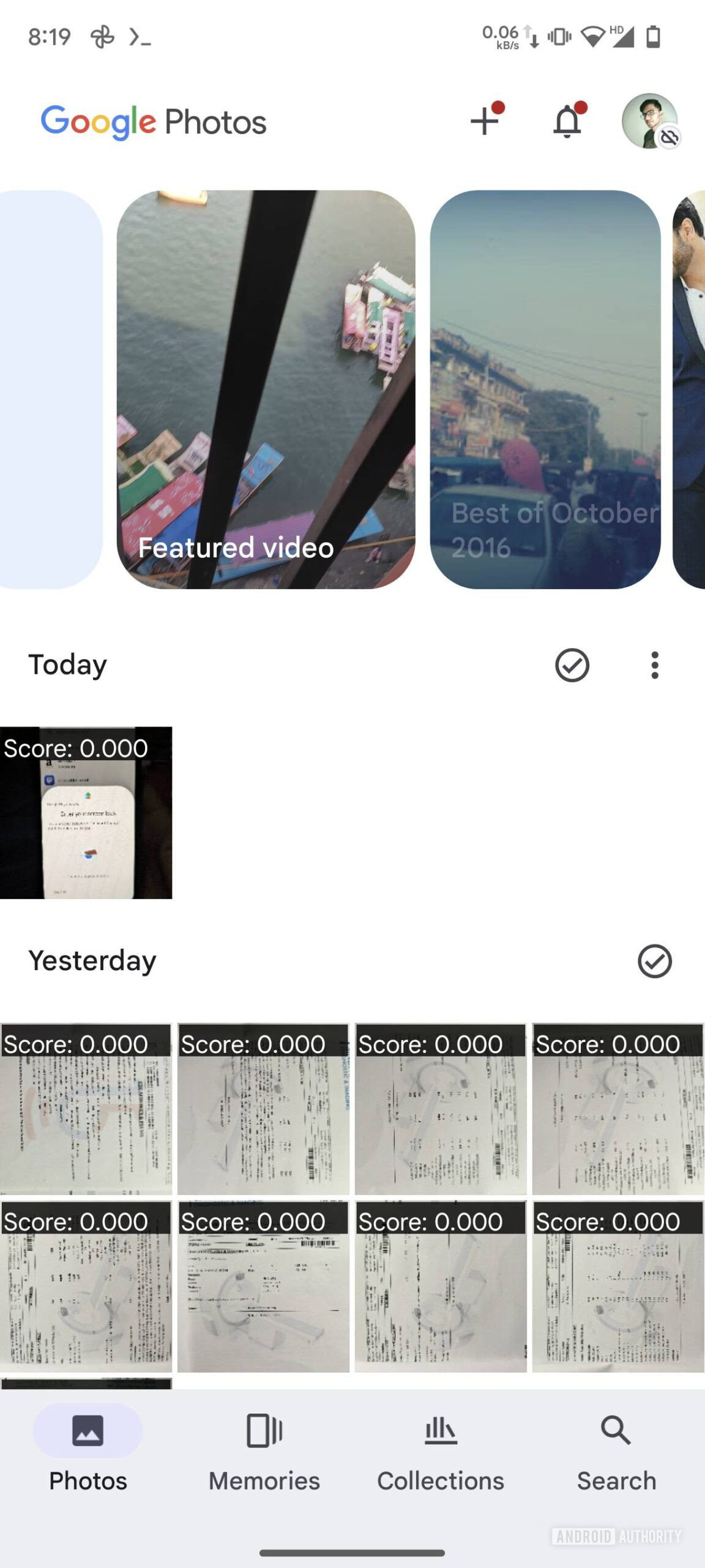 Google Photos larger Memories carousel