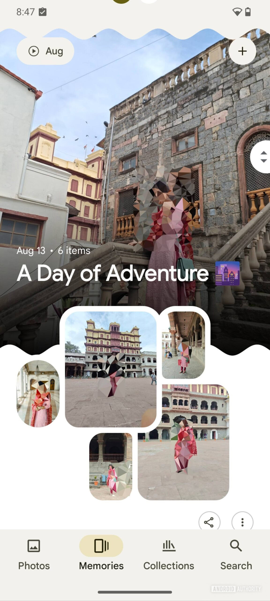 Google Photos old timeline view layout