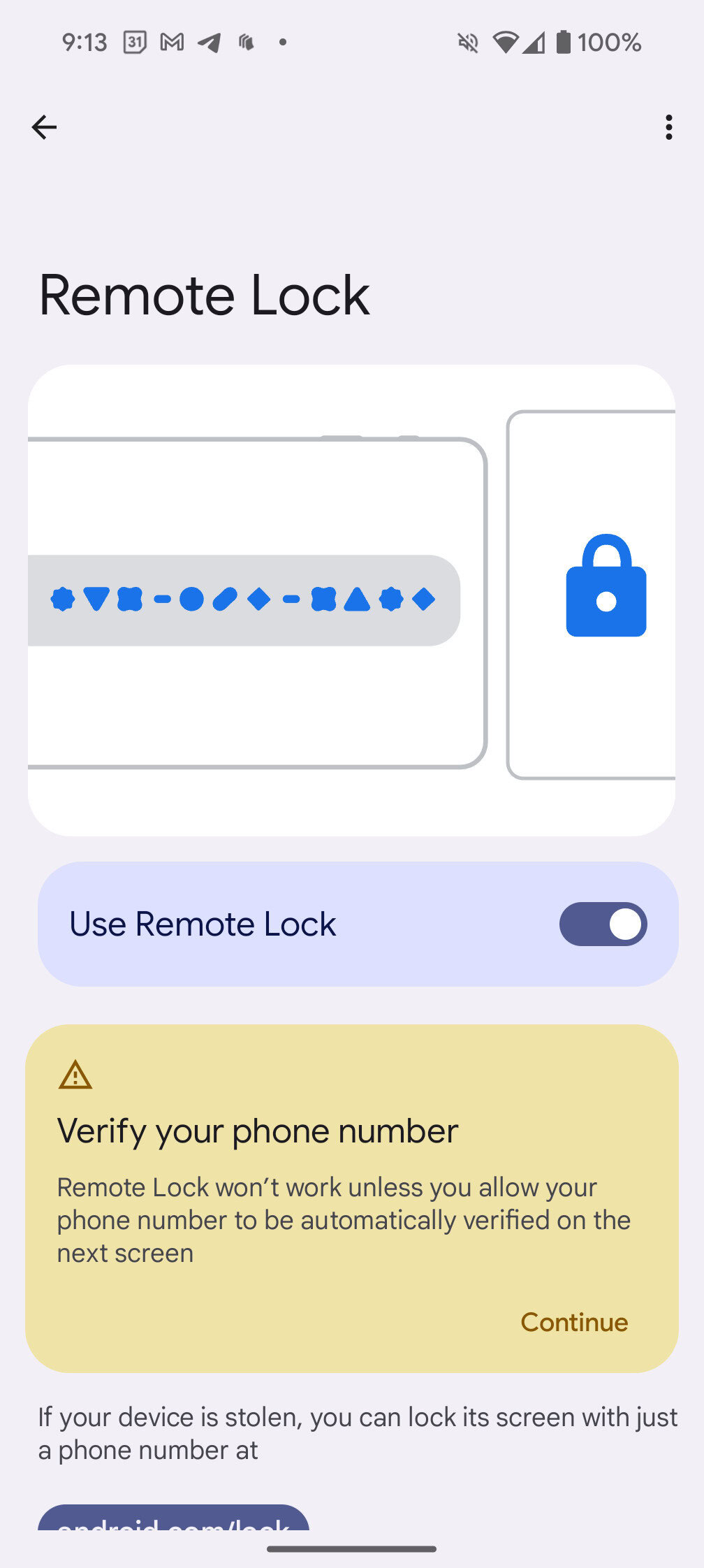 Google Pixel 9 Pro XL Remote Lock