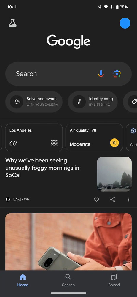 Google app’s bottom bar is getting a more modern look