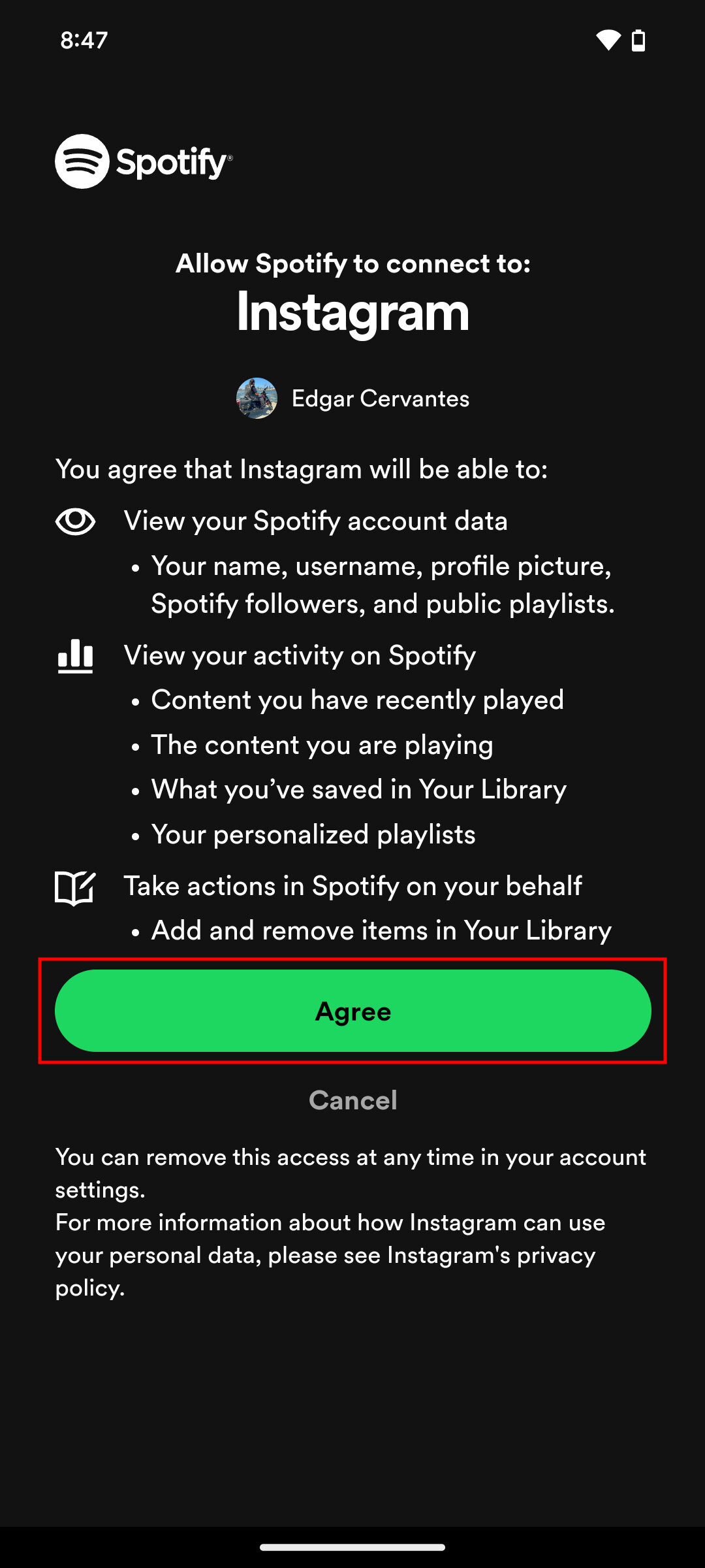 How to add an Instagram song to Spotify (4)