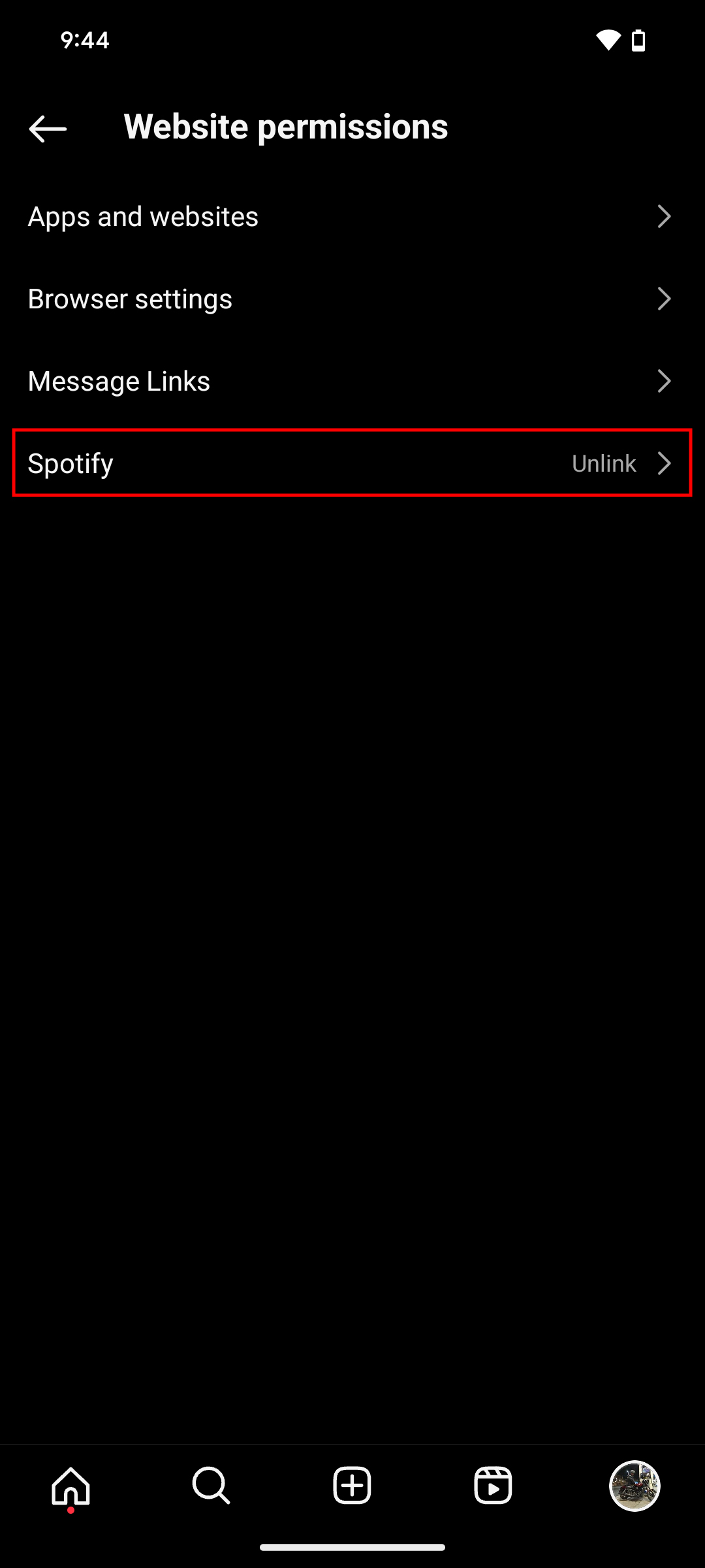 How to unlink your Spotify account from Instagram (4)