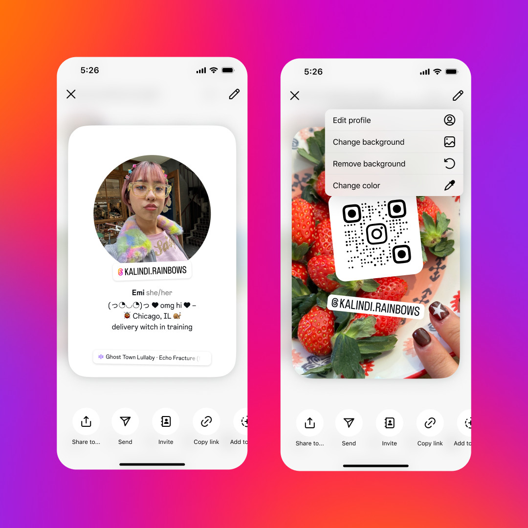 Instagram rolls out personalizable profile cards that show off more than just a username