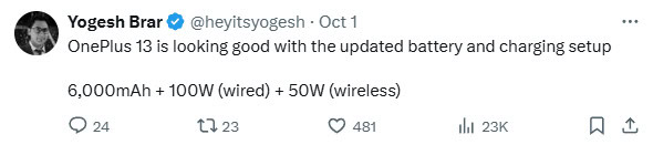 The OnePlus 13 could beat Samsung, Google with a giant battery