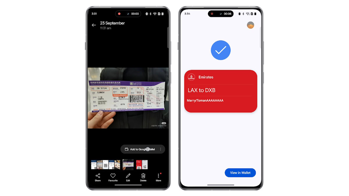 Oxygen OS 15 Google Wallet Pass Scan