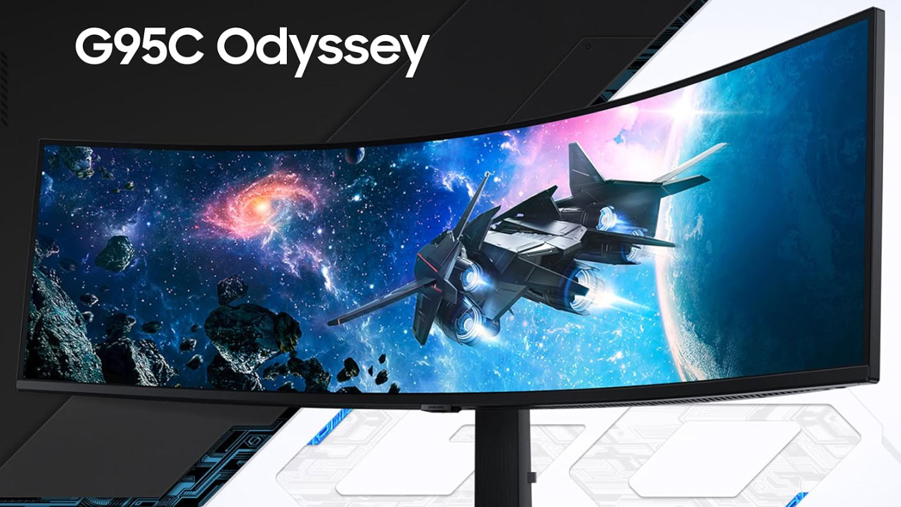 The Samsung Odyssey G9 G95C is huge, curved, and over $500 off!