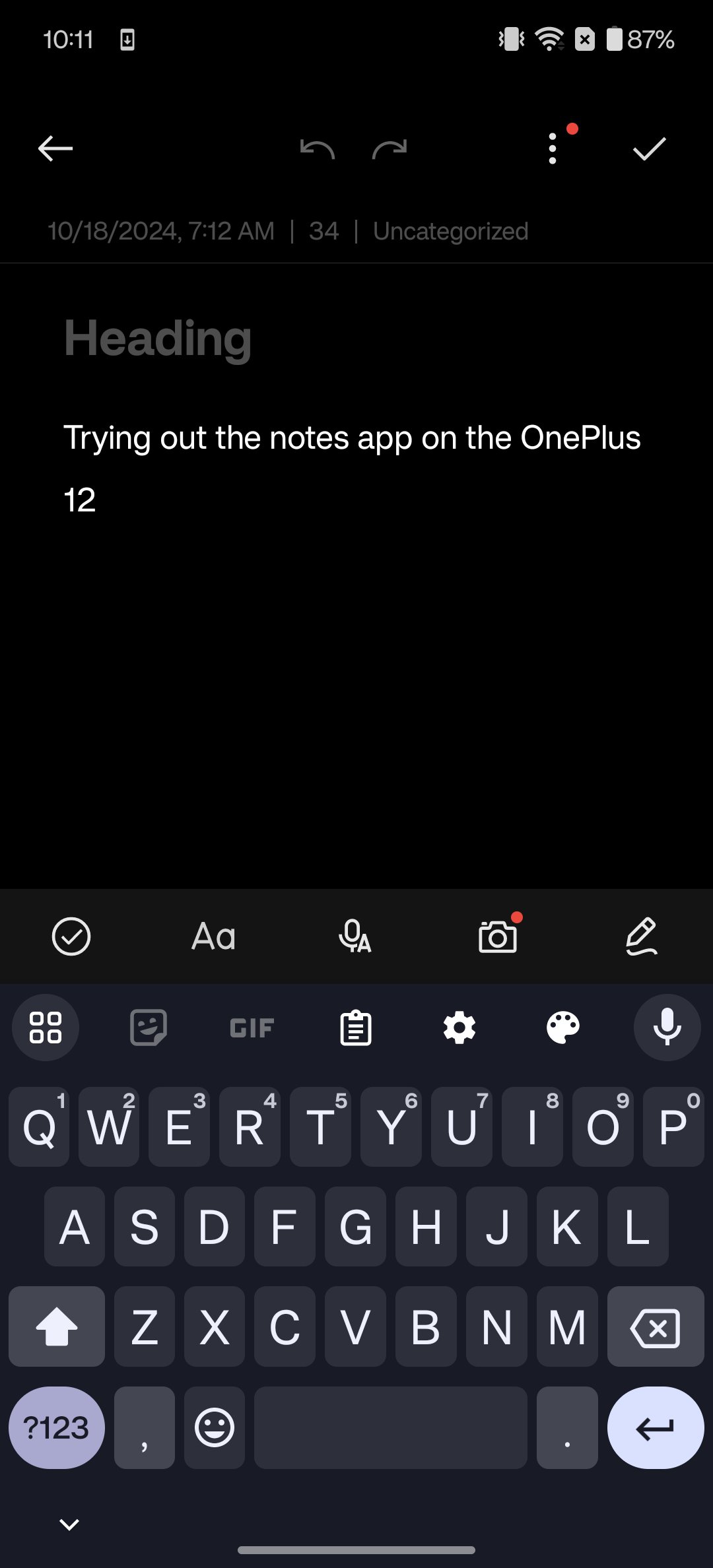 Oxygen OS 15 AI use in Notes app screenshot