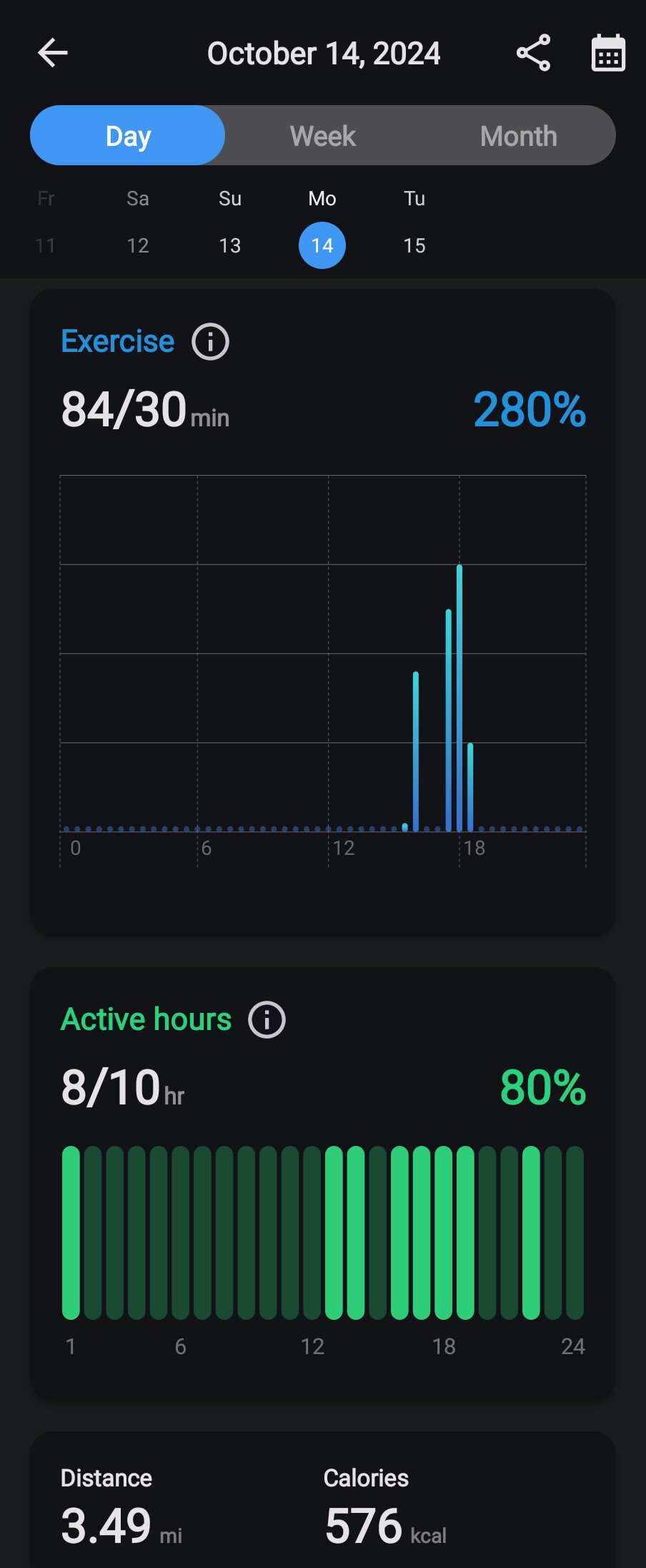 Screenshot from Mobvoi Health app for TicWatch Atlas