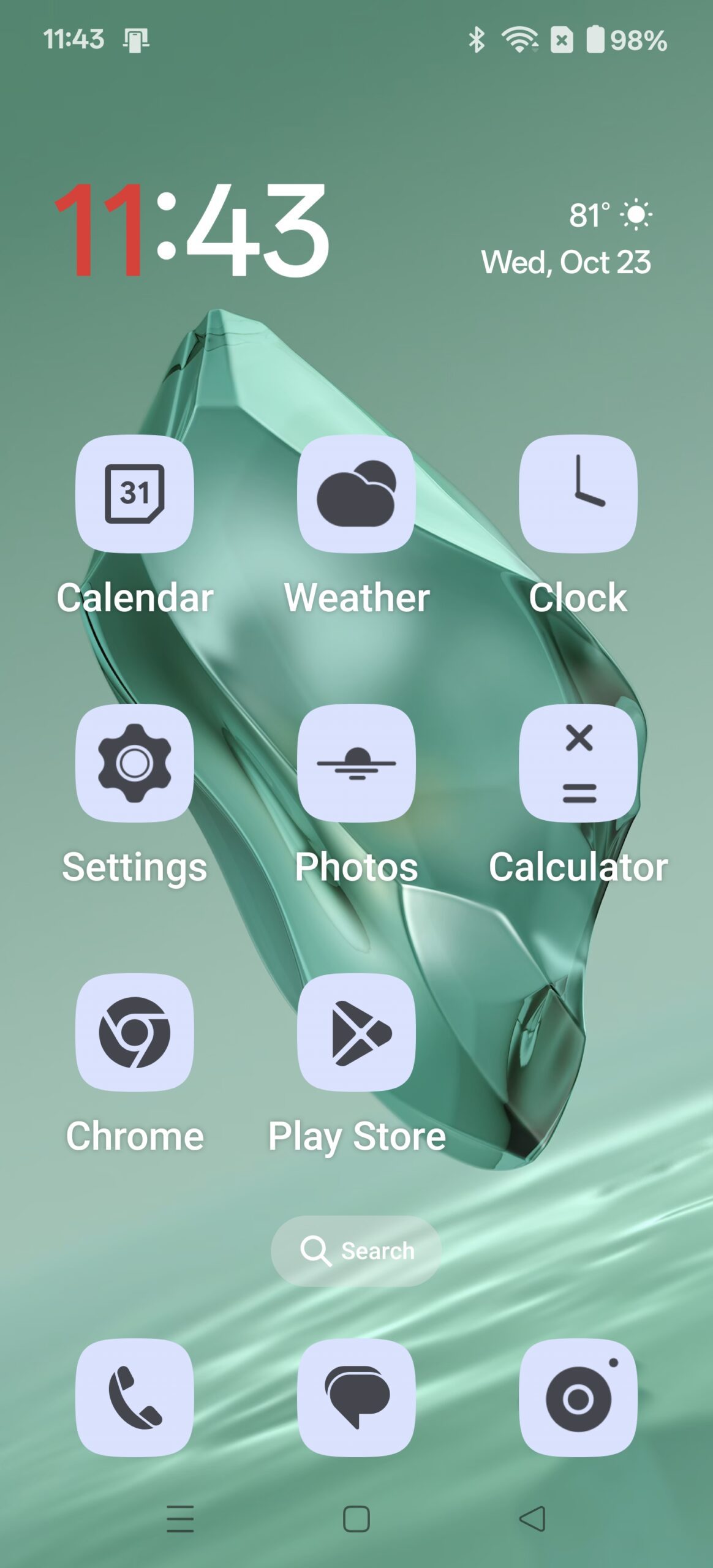 Simple Mode home screen in OxygenOS 15