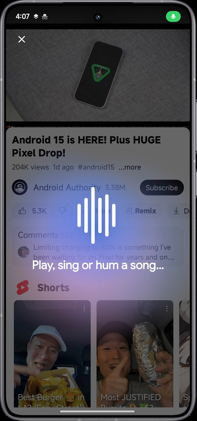 Music Search with Circle to Search