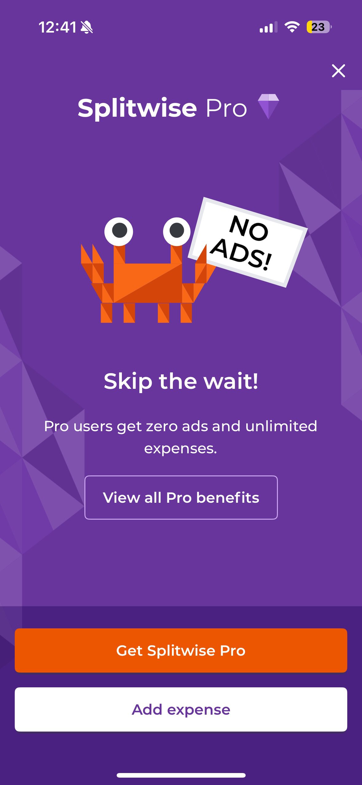 Splitwise Pro Ad