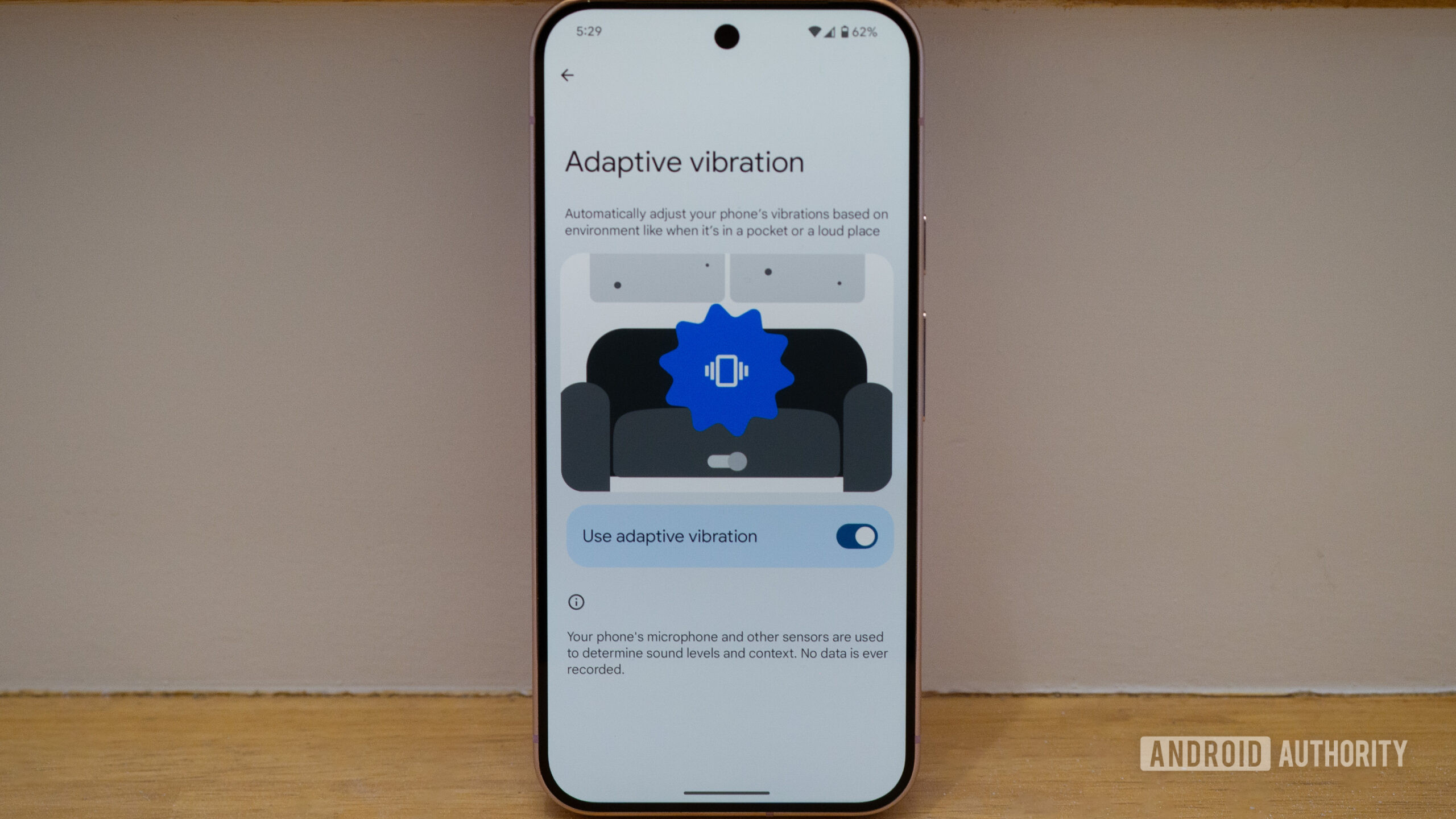 android 15 pixel 9 settings adaptive vibration