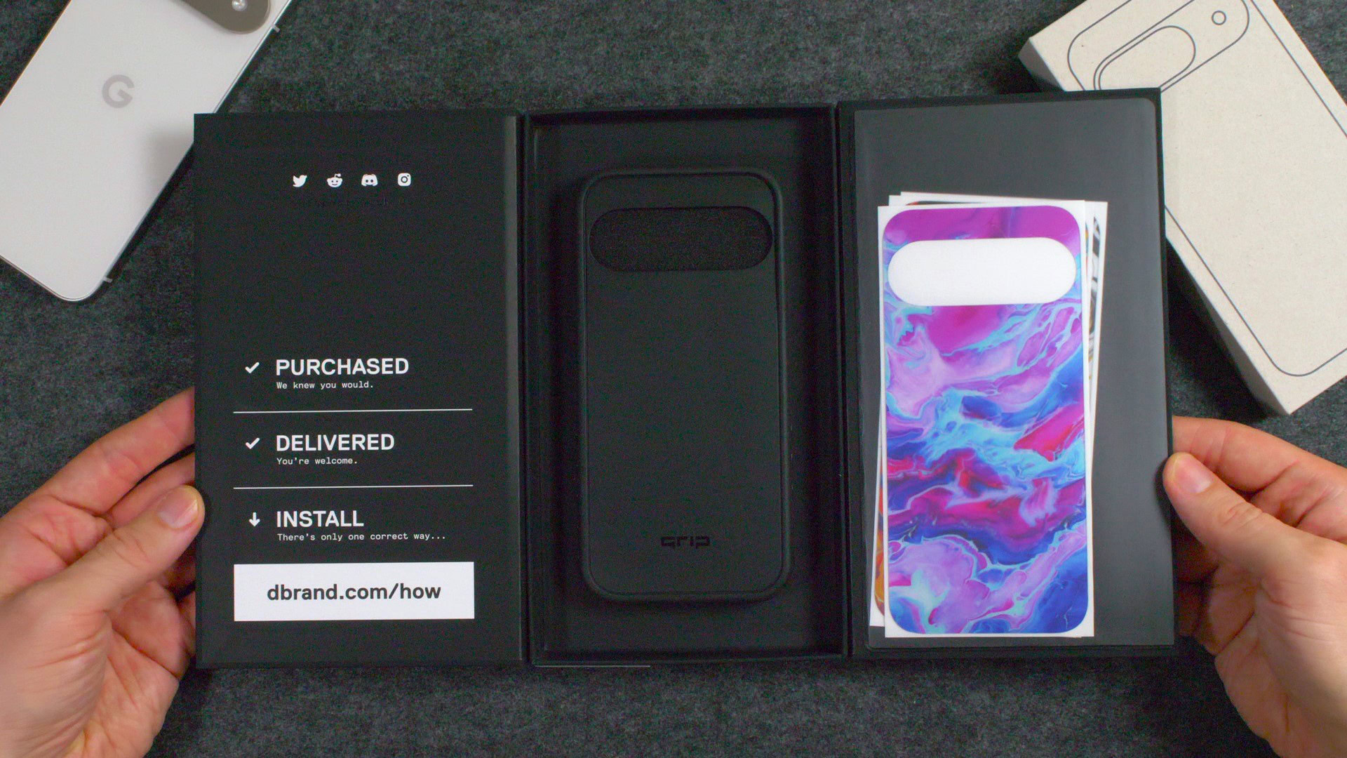 dbrand Grip Pixel 9 unboxing