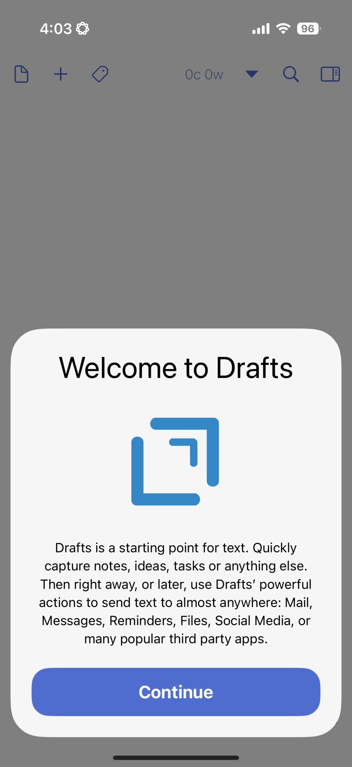 drafts ios exclusive app screen 01