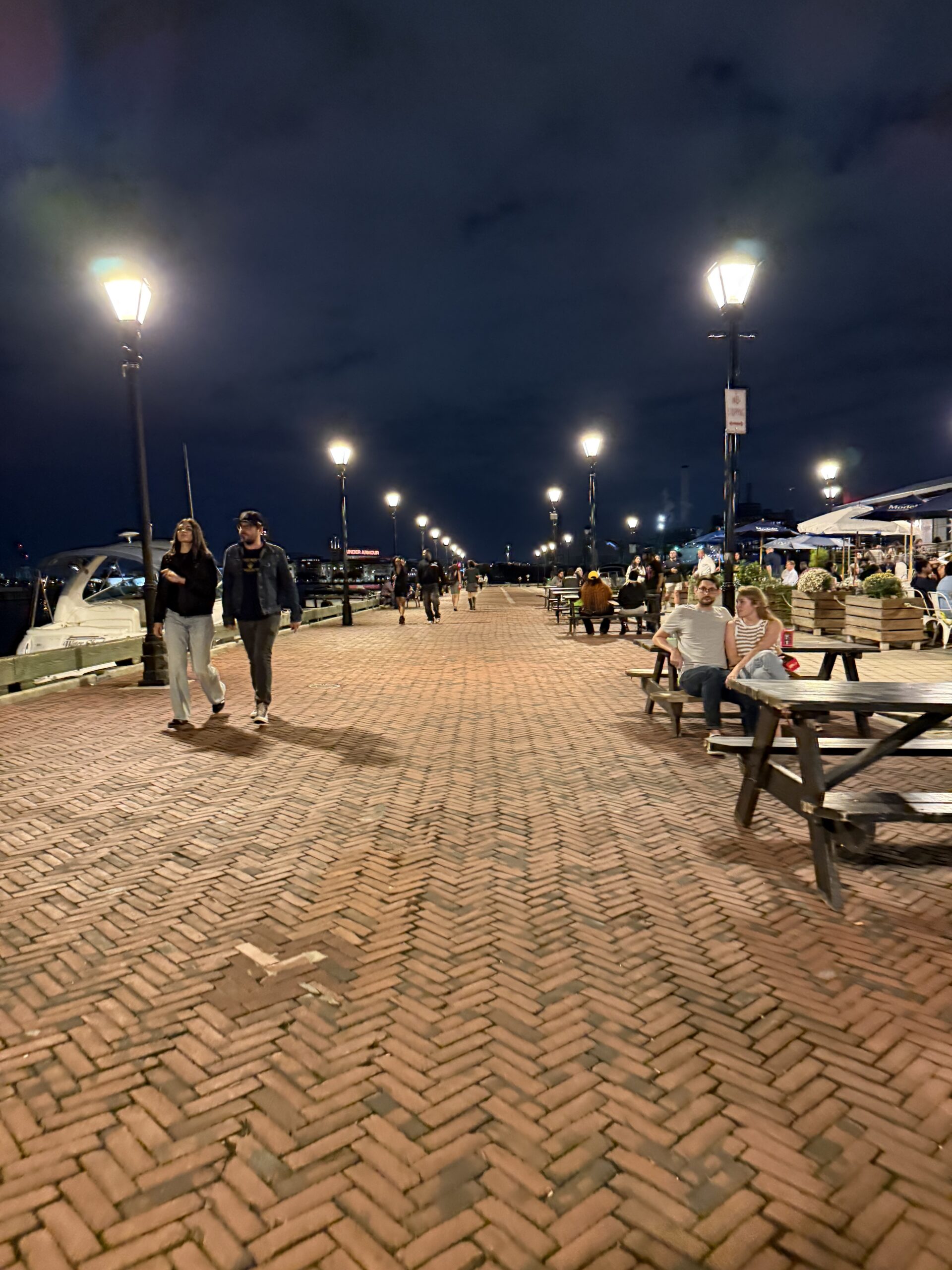 iPhone 16 Pro pier night time