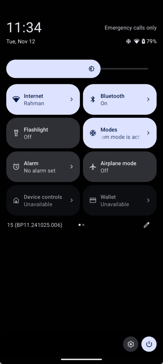 Android 15 QPR2 Beta 1 Modes tile 1