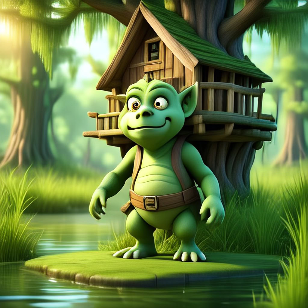 Apple Image Playground ogre in swamp