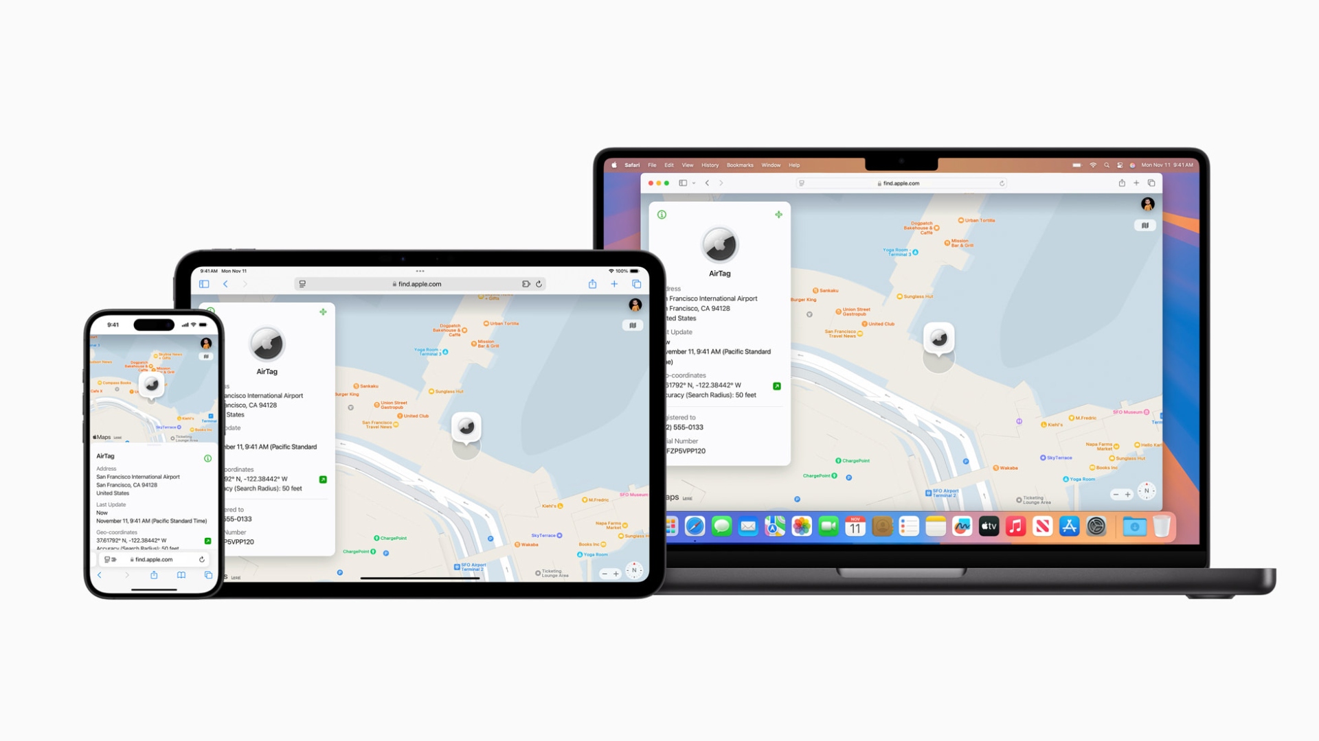 Apple Share Item Location multiple devices