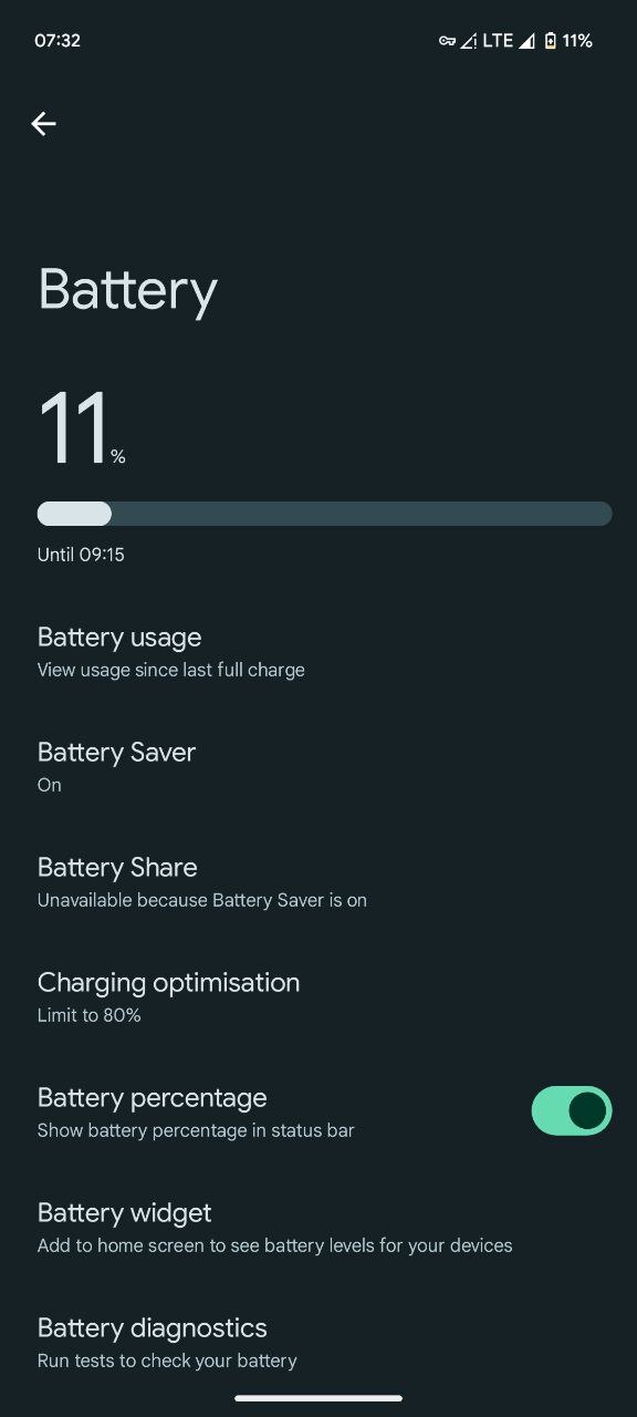 Battery charging limit 1