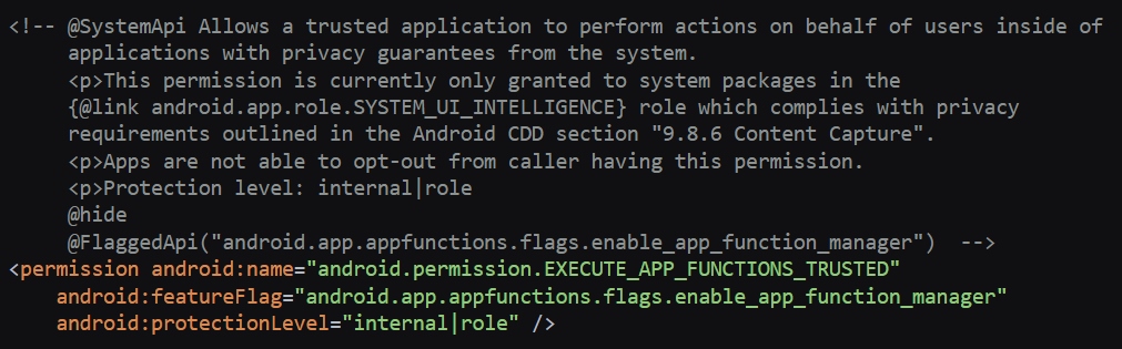 EXECUTE APP FUNCTIONS TRUSTED permission description