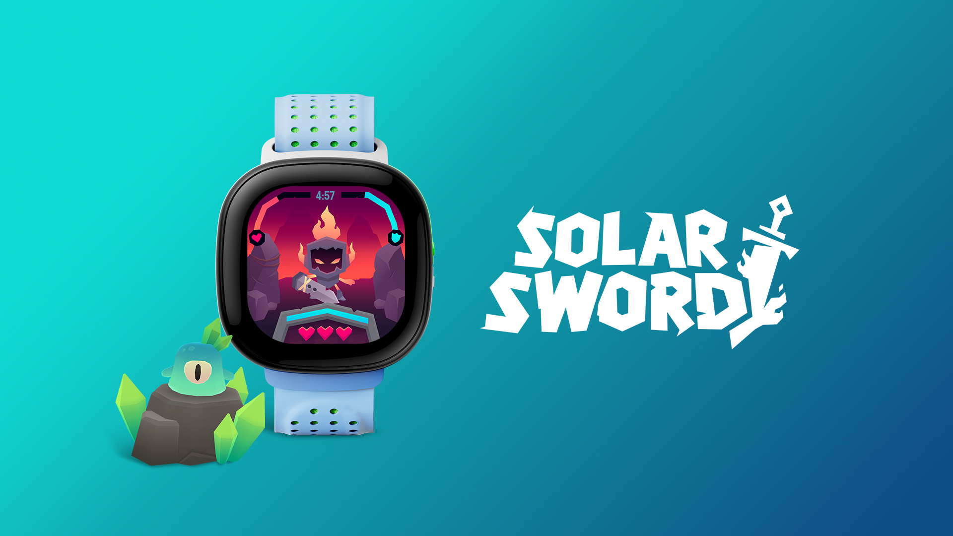 Fitbit Ace LTE Solar Sword on Fitbit Arcade