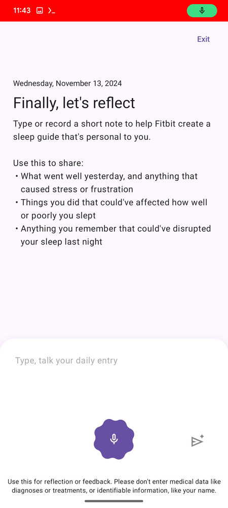 Fitbit Sleep Journal 4